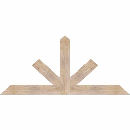 Ekena Millwork Saratoga Smooth Timber Gable Bracket, Douglas Fir, 72"W x 33"H x 1 1/2"D x 5 1/2"F, 11/12 Pitch GBW072X33X0206SAR00SDF